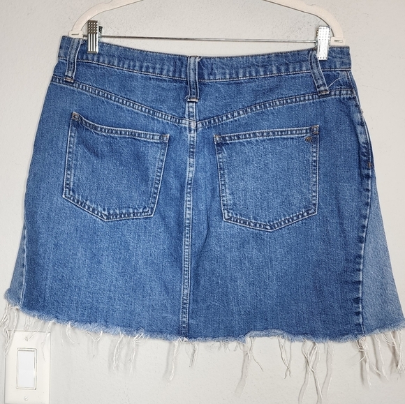 Madewell Denim A-Line Mini Skirt: Pieced Edition Women's Size 32 Size 14 - Picture 4 of 15